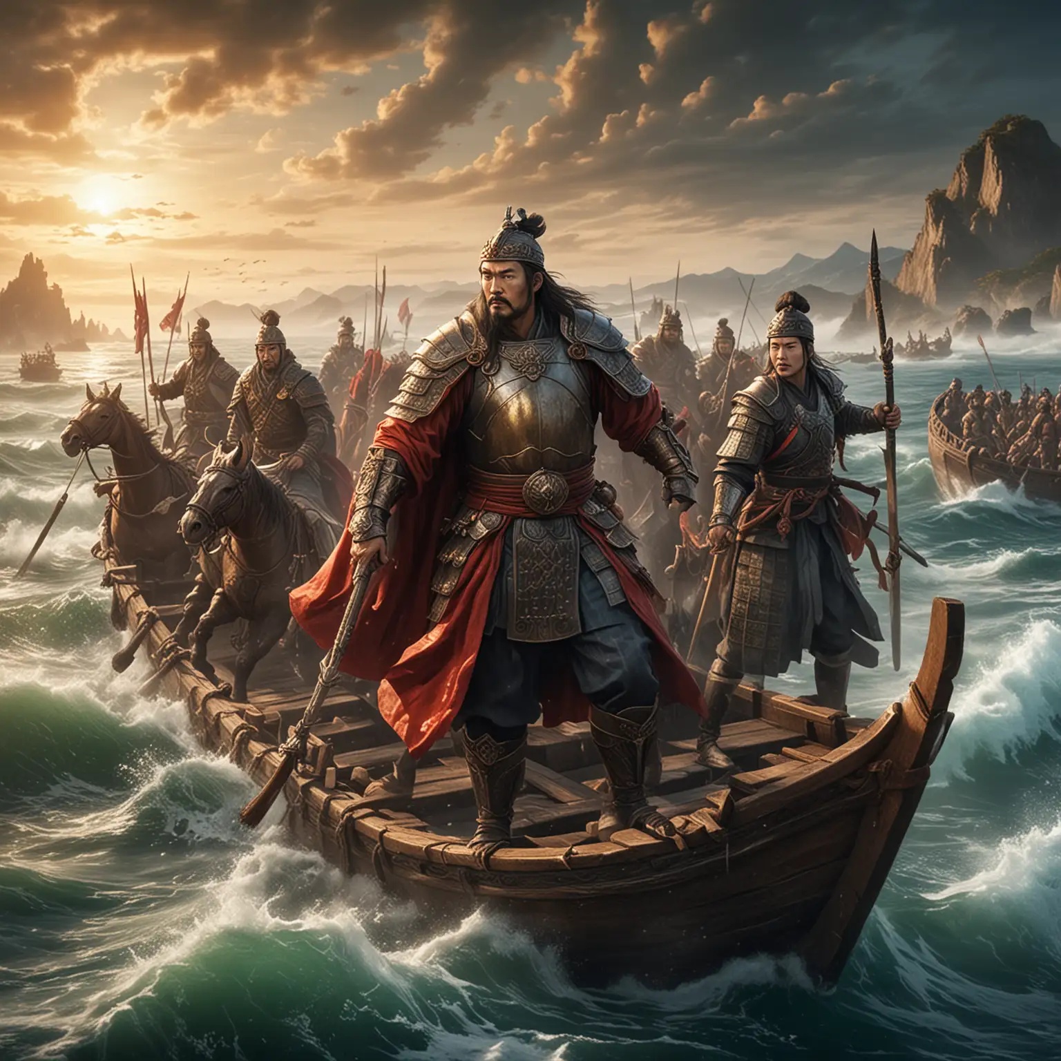 Three-Kingdoms-Romance-Cao-Cao-Crossing-the-Sea