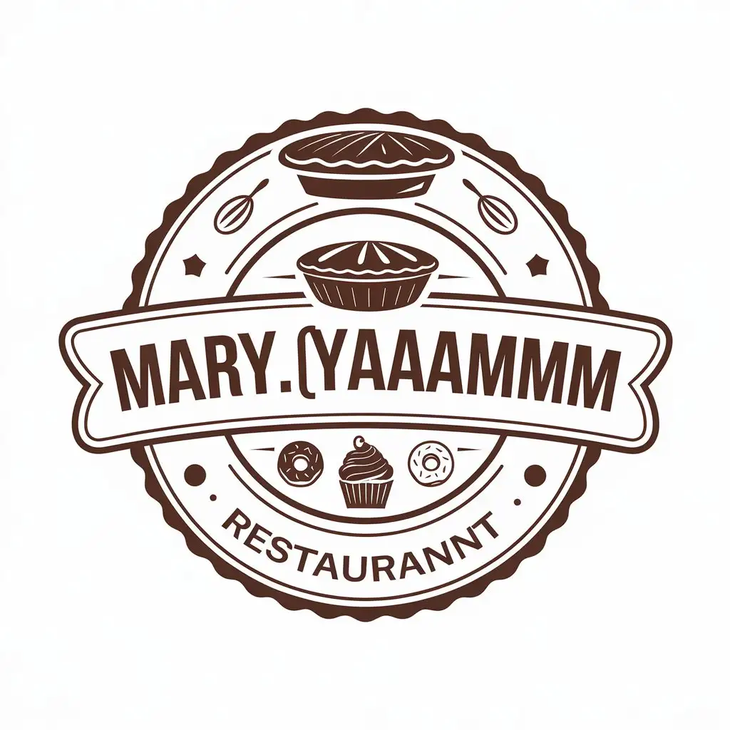 LOGO Design for MaryYaaammm Pie and Confectionery Elements with Modern Style for Restaurant Industry