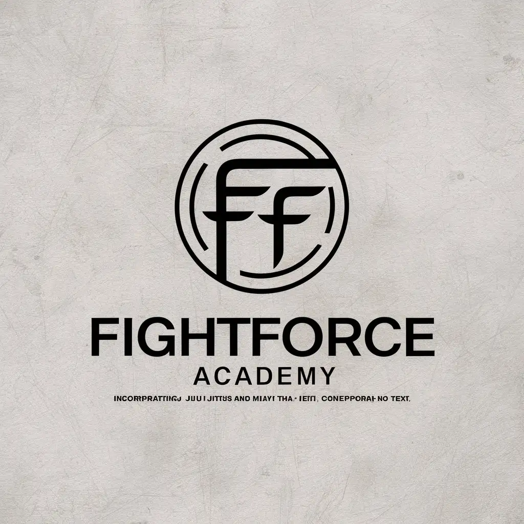 LOGO Design For FightForce Academy Modern and Sleek Incorporating Martial Arts Imagery