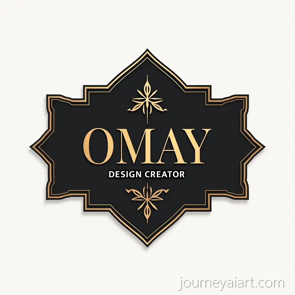 Luxury-Premium-Brand-Logo-Design-for-OMAY-DESIGN-CREATOR-with-Gold-Foil-and-Minimalist-Geometry