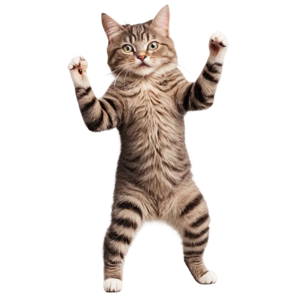 Dancing-Cat-PNG-Image-Vibrant-Illustration-of-Feline-Grace