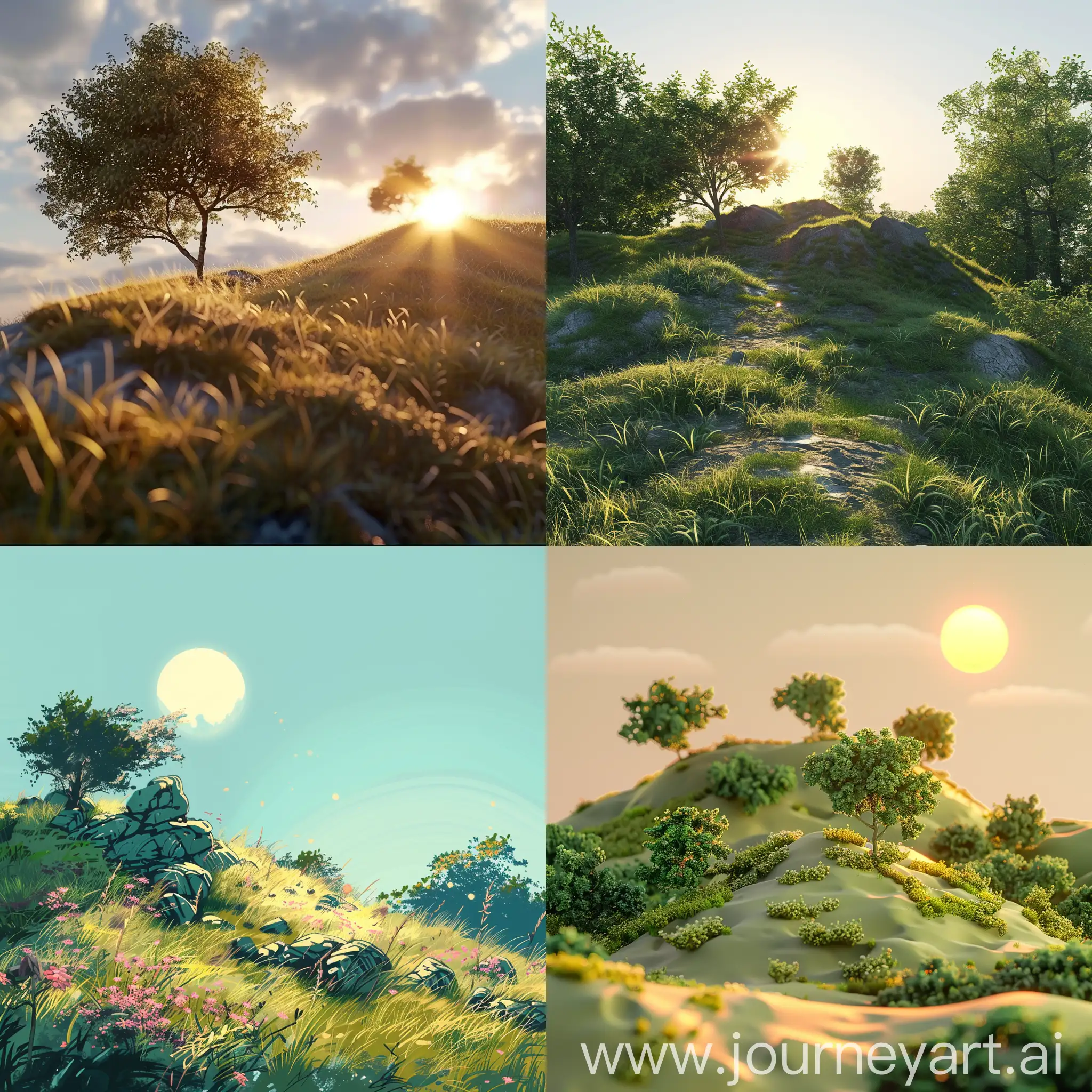 Sunlit-Hill-in-Gaming-Graphics-Style