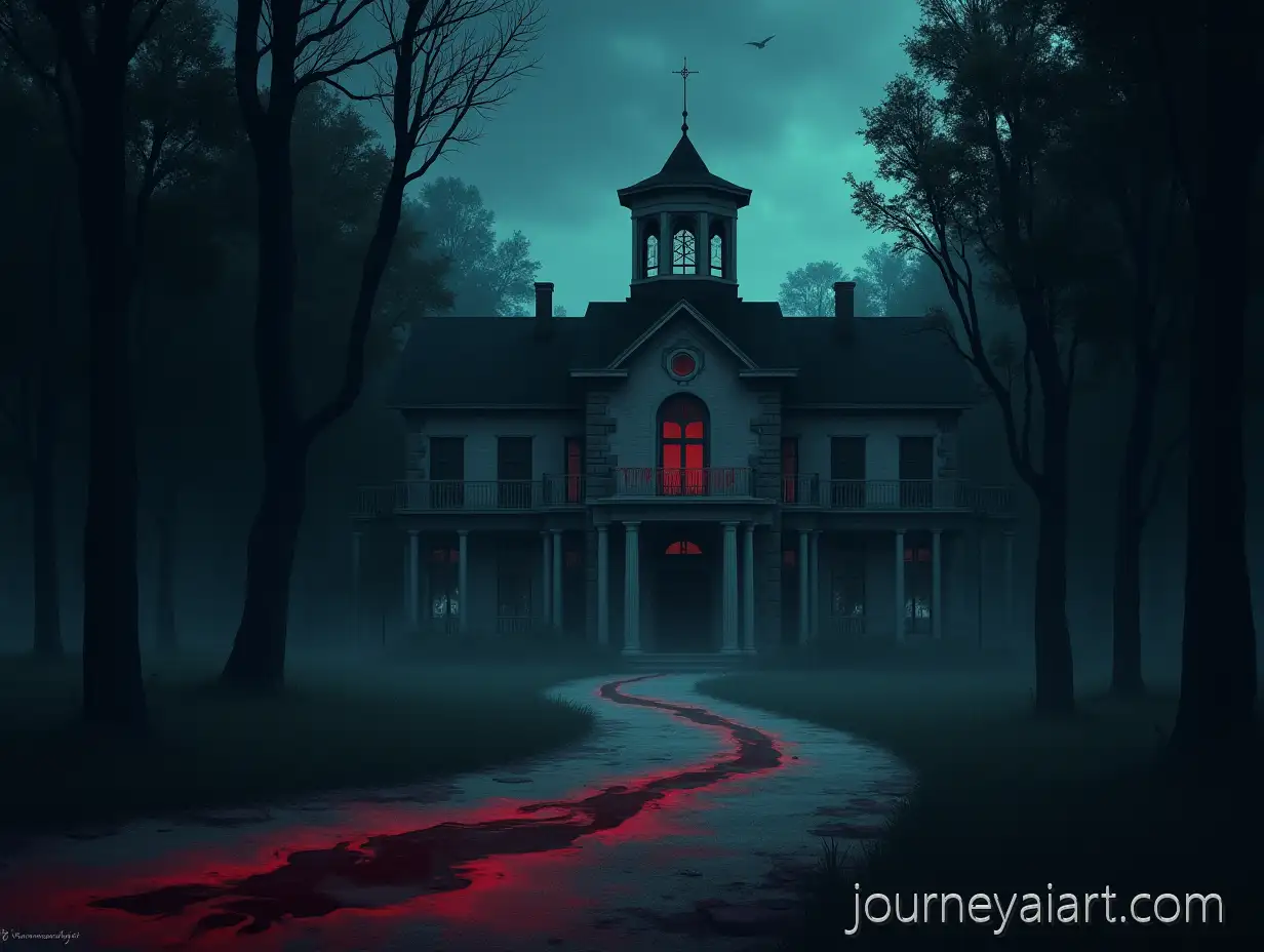 Four-BrothersHaunted-school-adventure-Exploring-a-Haunted-Abandoned-School-in-a-Forest-Village