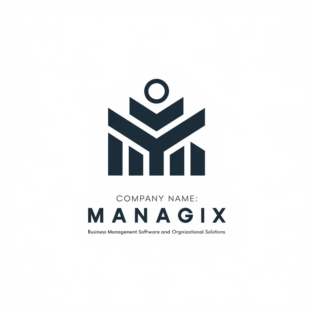 LOGO-Design-For-MANAGIX-Abstract-Shapes-Symbolizing-Management-and-Connectivity