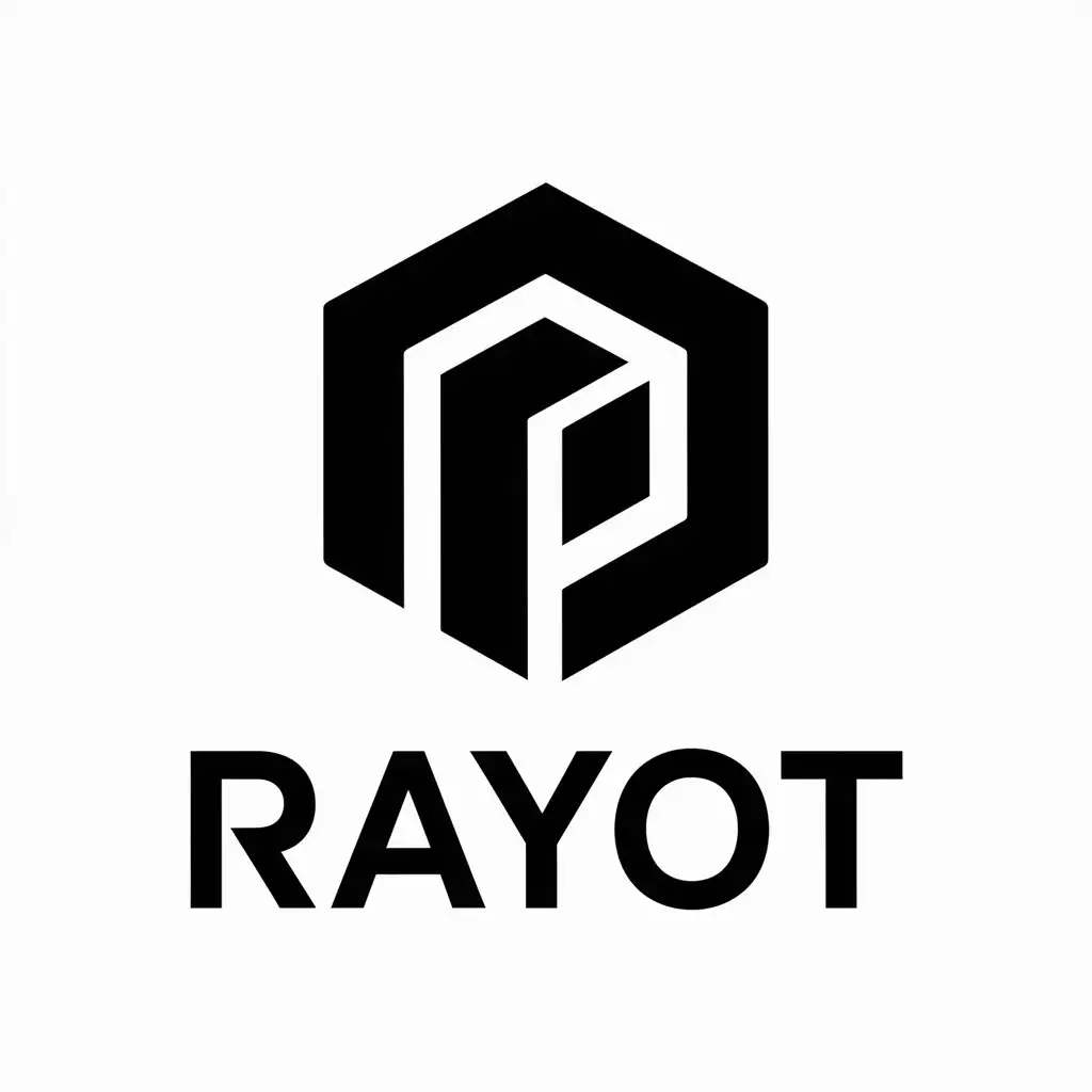 LOGO Design for RAYOT Cubic Symbol on Clear Background