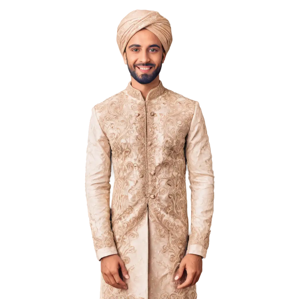 Elegant-Pakistani-Groom-in-Traditional-Sherwani-PNG-Perfect-for-Wedding-Design-Projects