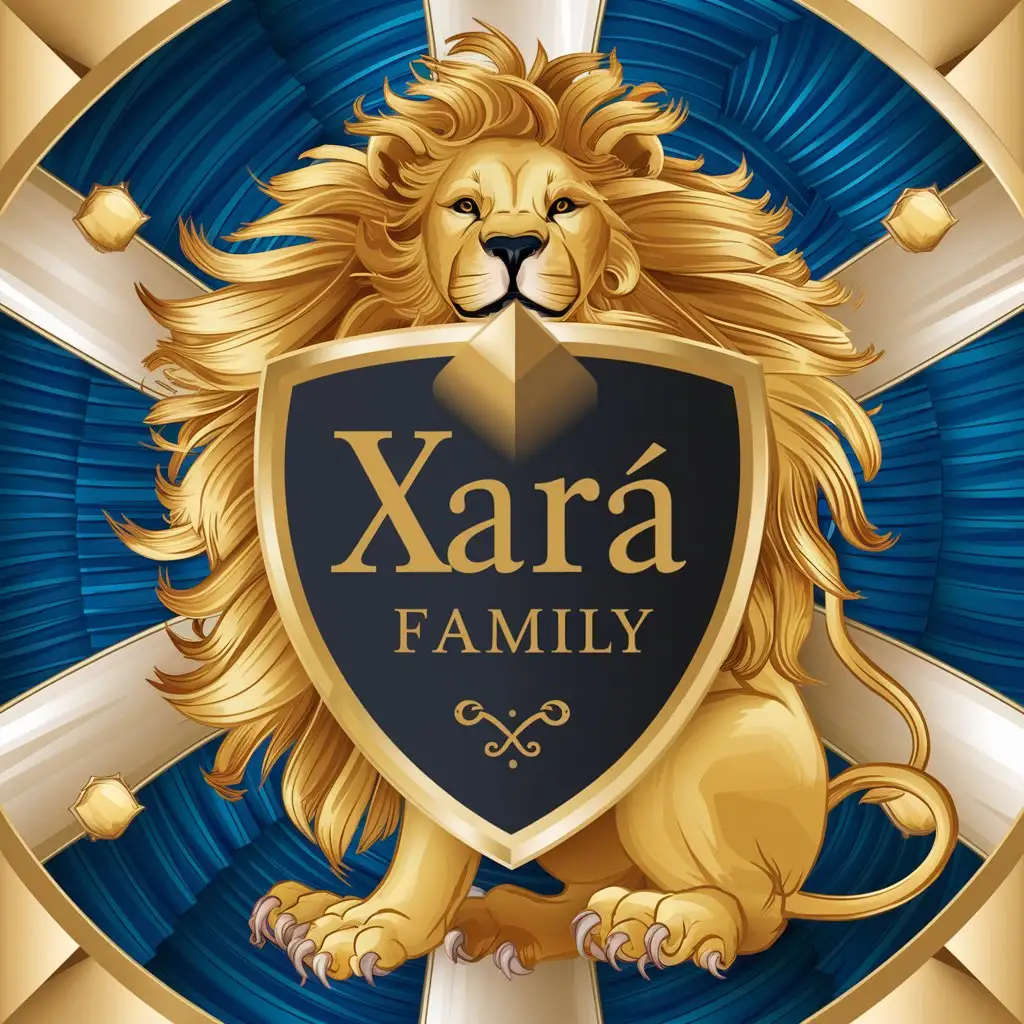 Coat of arma for a family with the name  XARÁ (written exactly like this) in color that represent bravery, goodness, loyalty