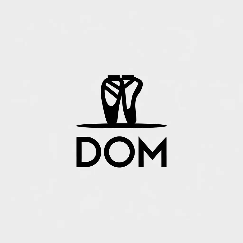 LOGO-Design-For-DOM-Minimalistic-Ballet-and-Lunch-Box-Theme