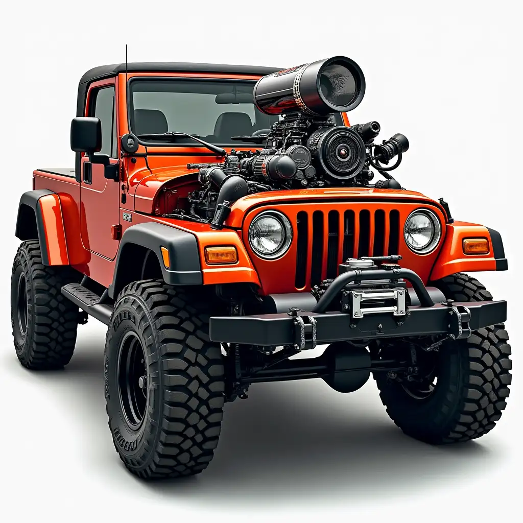 Jeep pickup engine