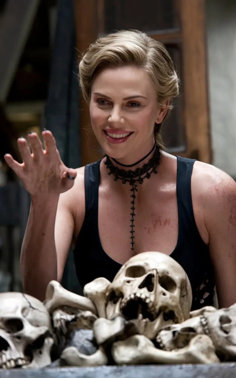 Charlize-Theron-as-Villain-in-Dark-BoneLittered-Scene-from-The-Evil-Dead