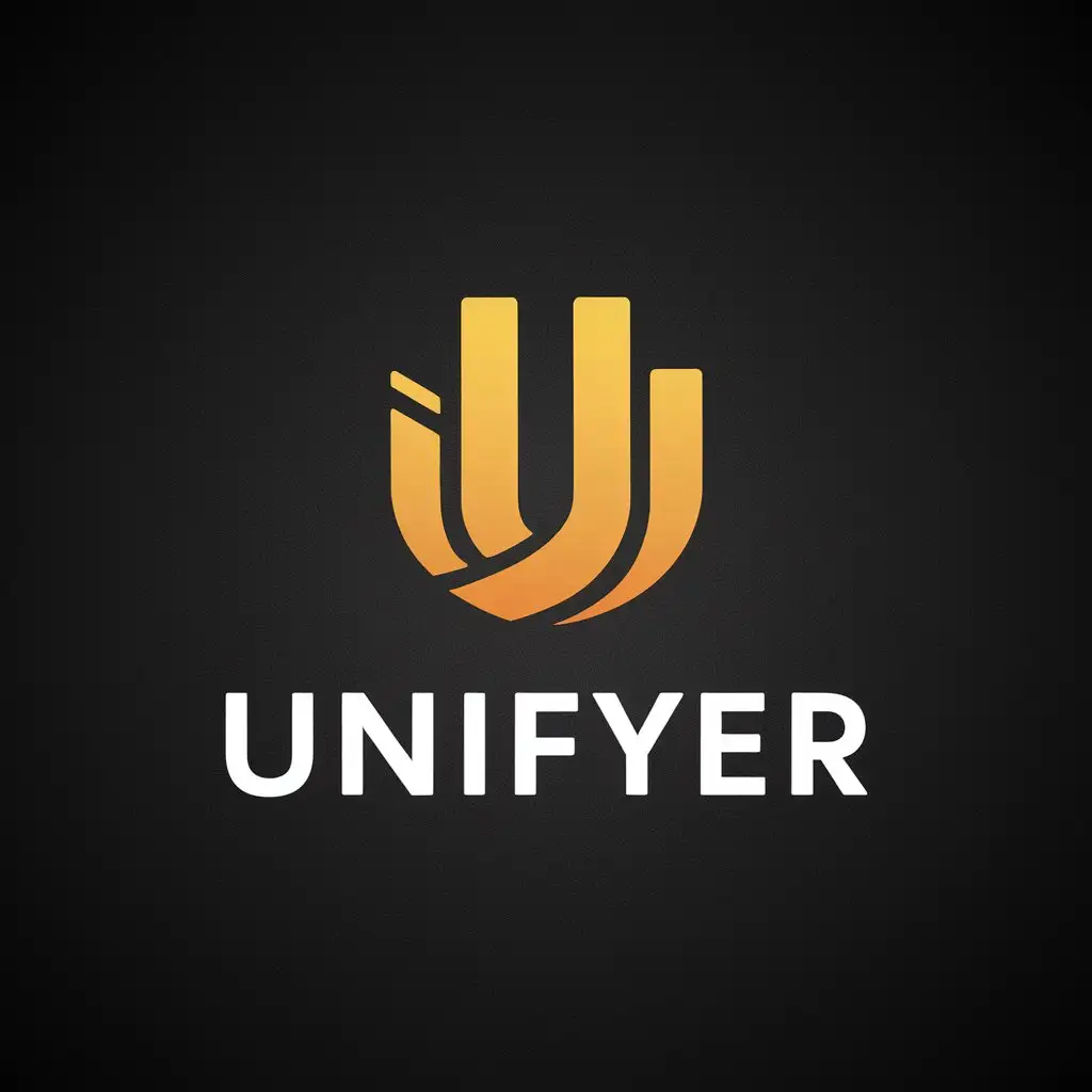 Logo Design for Unifyer Fantastic and Realistic Corporate Logo on Black Background