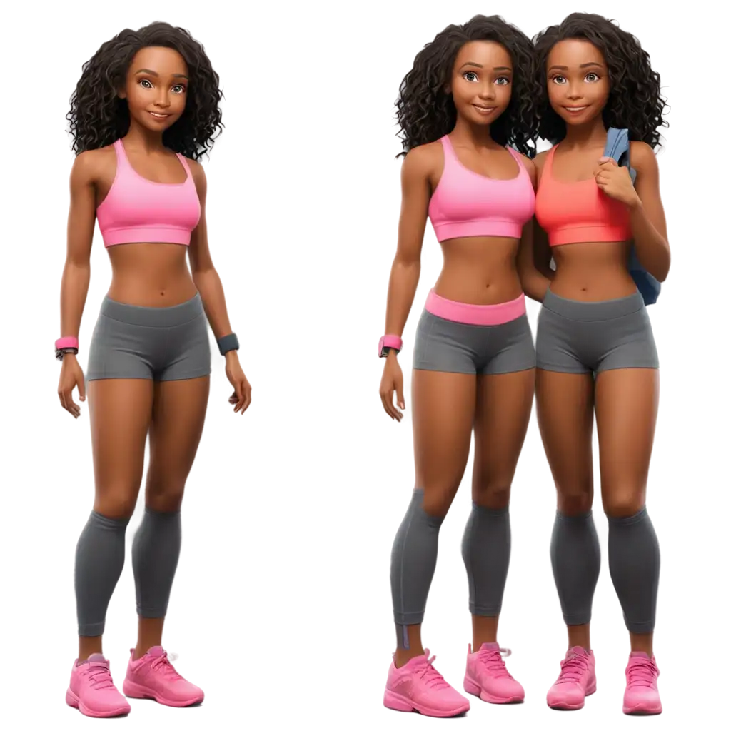 Realistic-Girl-at-Gym-Wearing-Gym-Outfit-PNG-Image-Perfect-for-Fitness-and-Lifestyle-Visuals