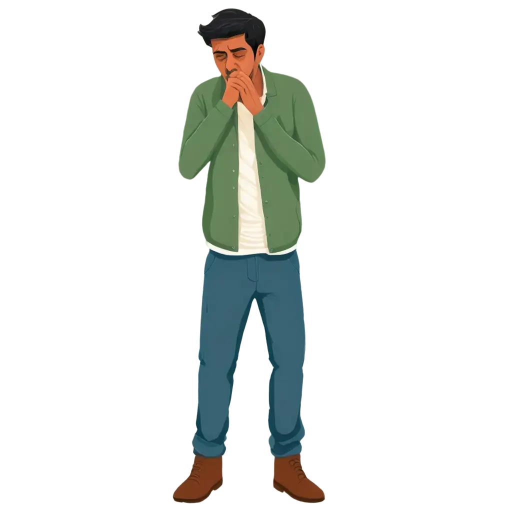 Indian-Sick-Man-Coughing-PNG-Image-HighQuality-Cartoon-Illustration-for-Health-and-Wellness-Projects