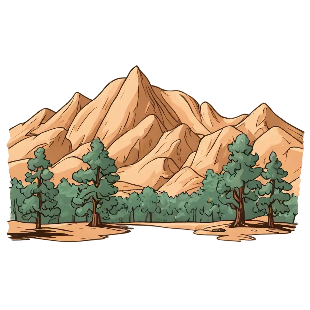 Cartoon-Style-PNG-Image-of-California-Desert-with-Mountains-Vibrant-and-Detailed-Artwork