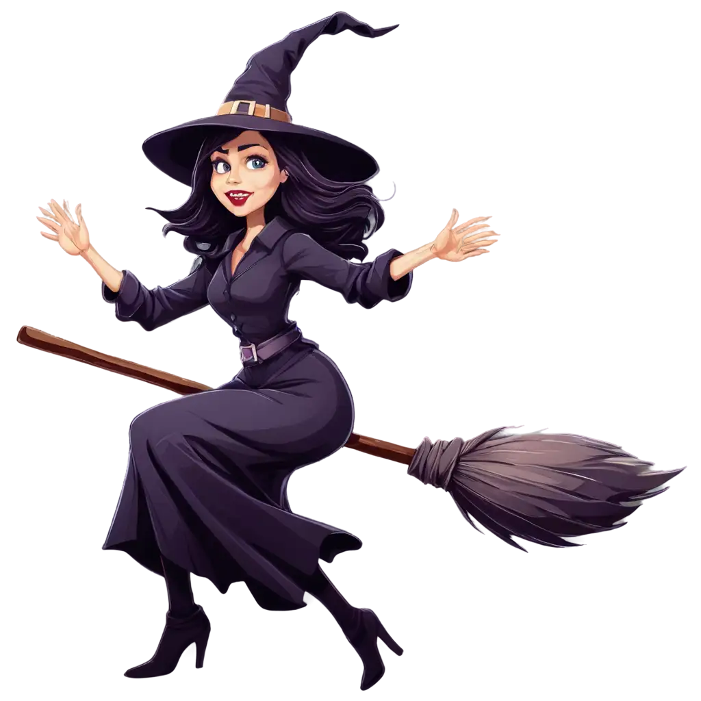 Spooky-Halloween-Witch-Flying-on-Broom-PNG-Illustration-Hauntingly-Realistic-Artwork