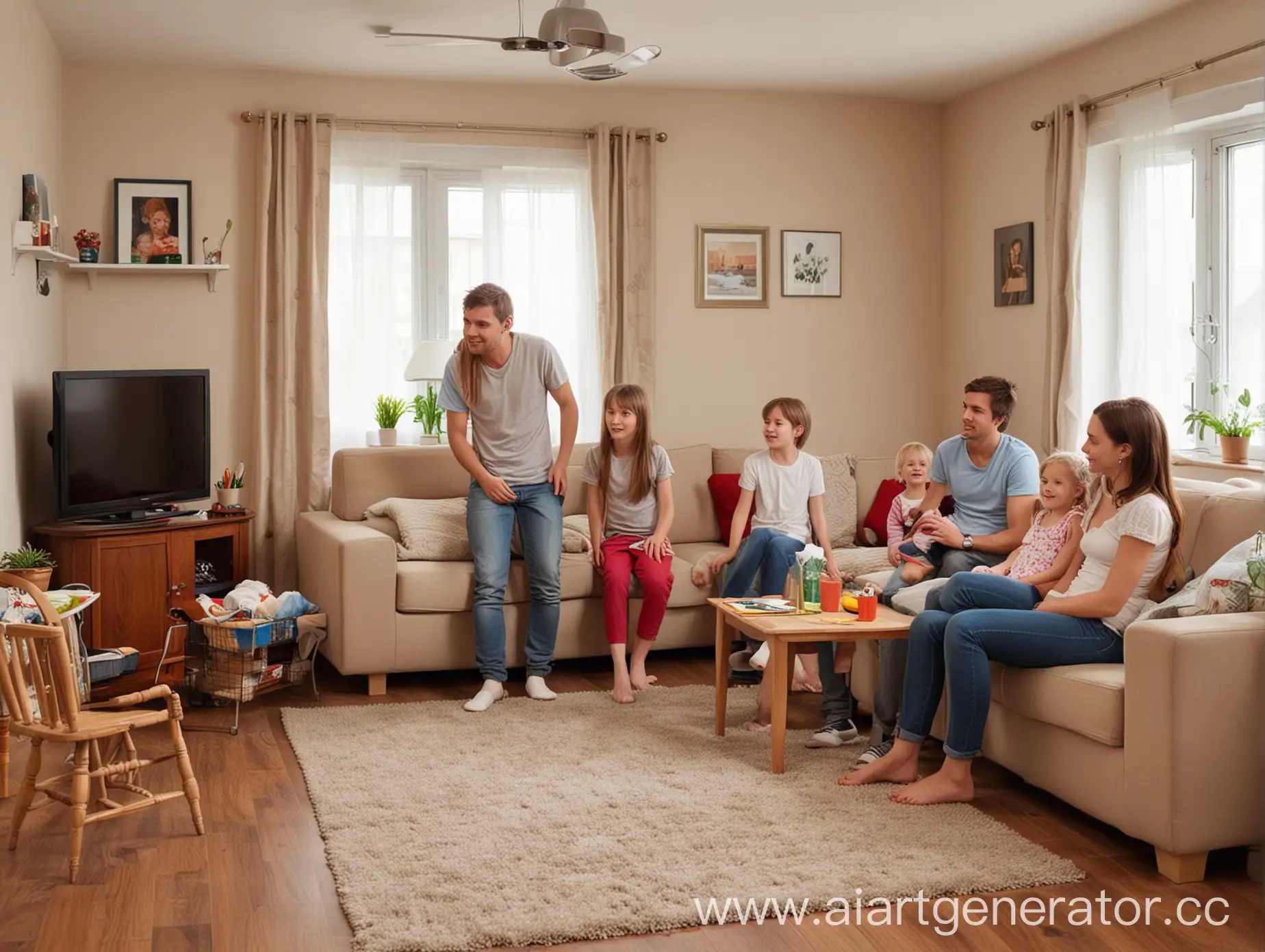 Multigenerational-Family-Gathering-in-Cozy-Living-Room