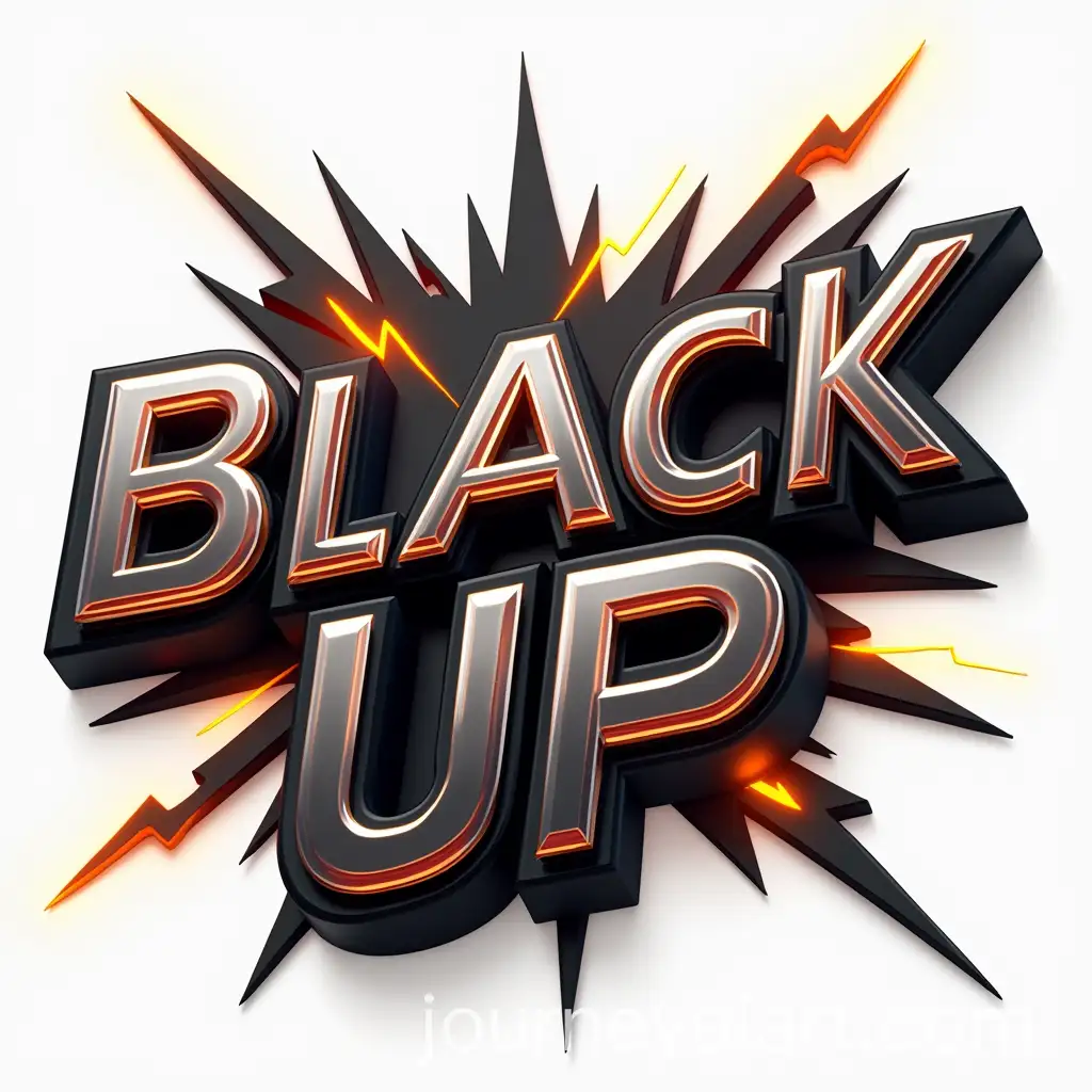 Dynamic-3D-Black-Friday-BLACK-UP-Logo-with-Lightning-Bolts-and-Metallic-Accents