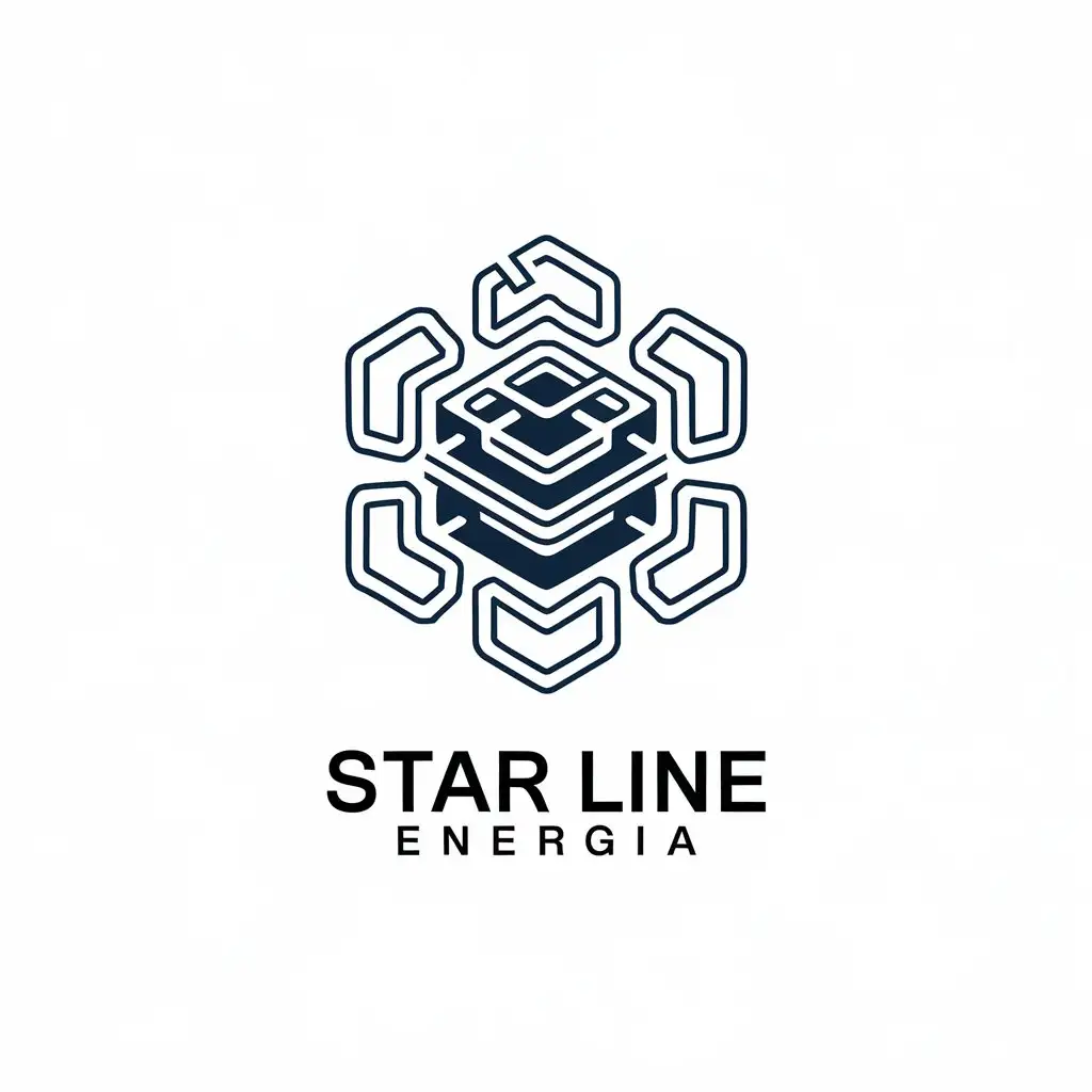 LOGO Design For Star Line Energia Futuristic Symbol for the Technology Industry