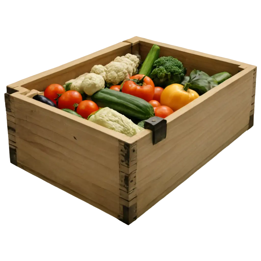 Wooden-Box-with-Vegetables-PNG-Image-for-Clear-and-Crisp-Visual-Representation