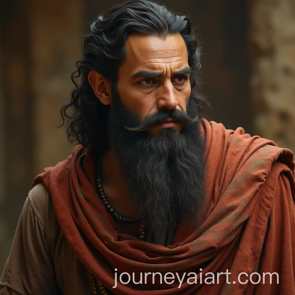 Ancient-Advisor-to-the-King-Ahikar-with-a-Beard-from-the-PreBCE-Era
