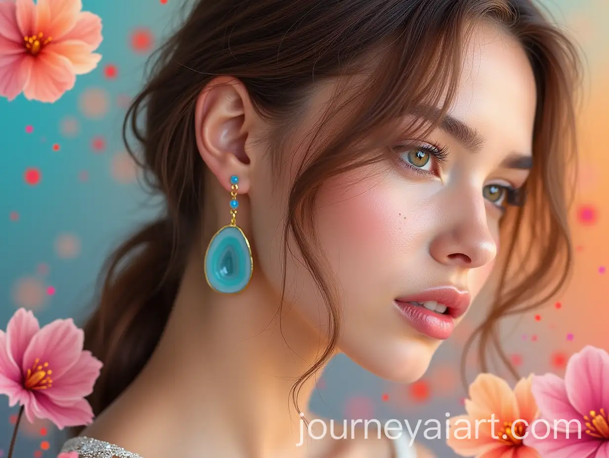 Colorful-Banner-Design-Featuring-Agate-Earrings-and-Young-Woman-Model