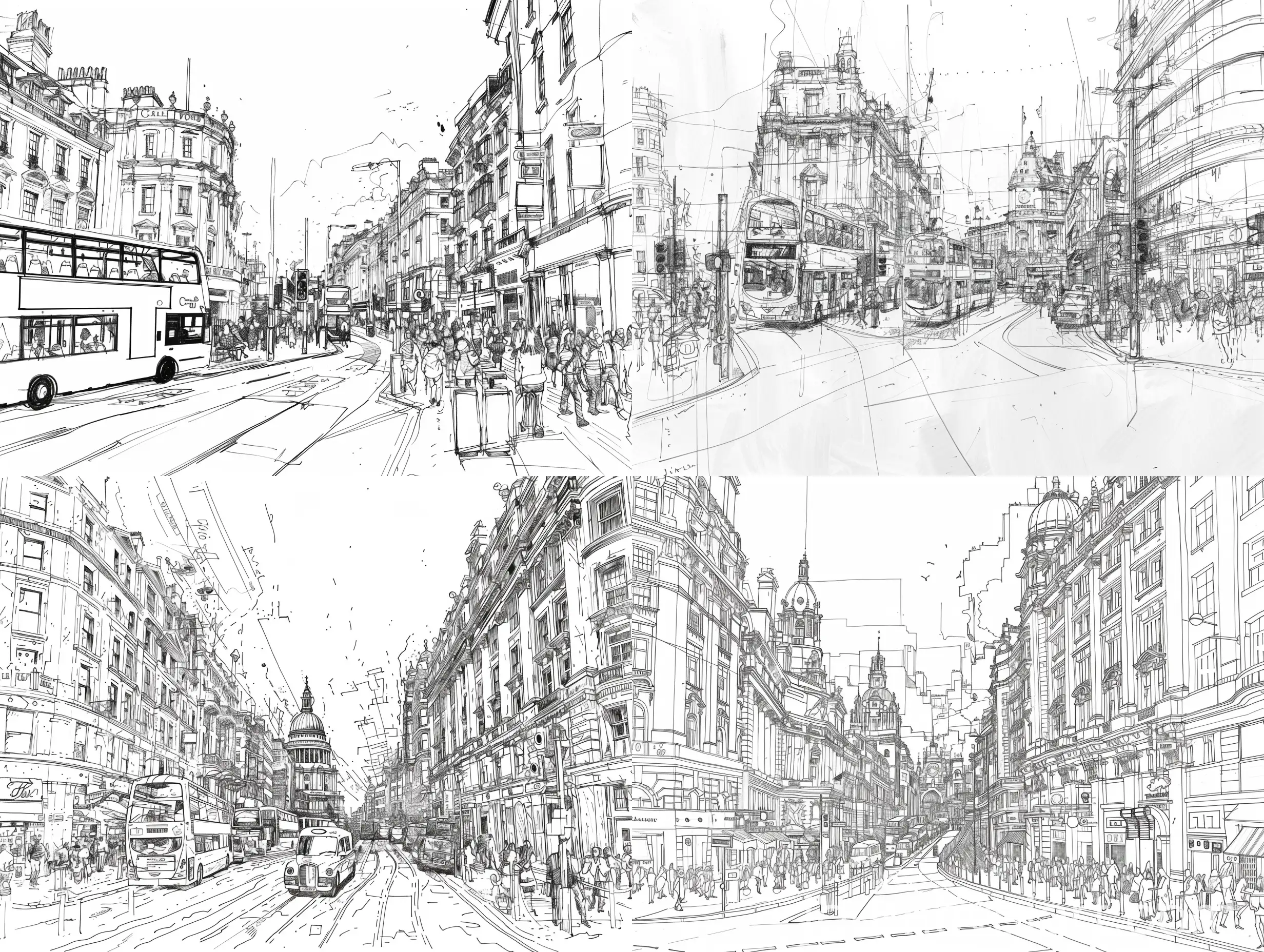 Busy-London-Streets-Line-Art-Drawing-with-White-Space