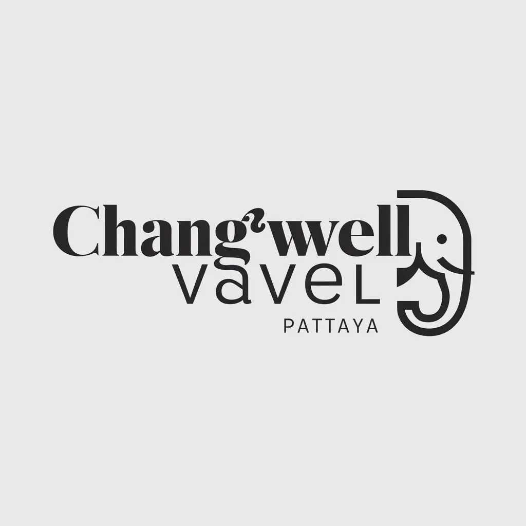 LOGO Design for ChangWell Travel Pattaya Thai Elephant Symbol with Travel Industry Focus