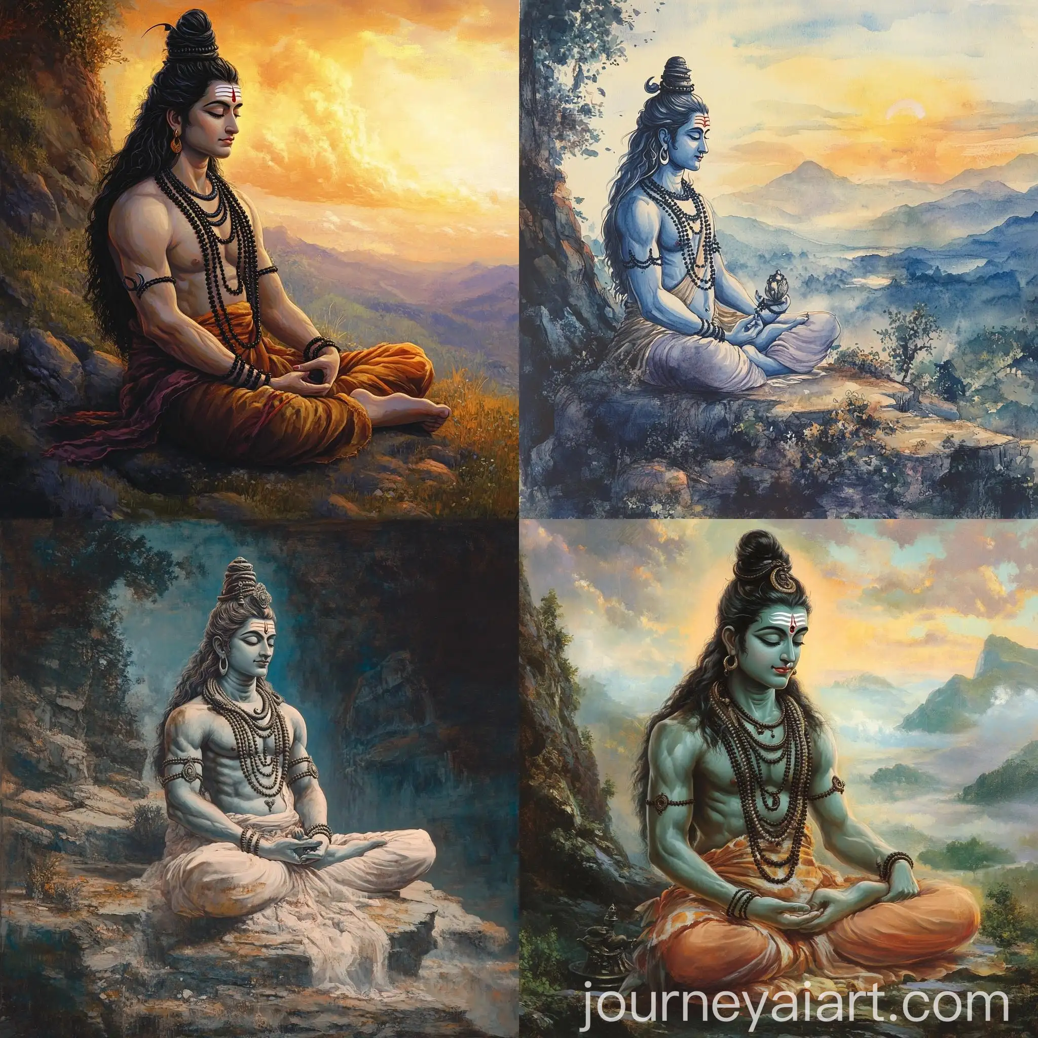 Meditative-Lord-Shiva-Sitting-Serenely-on-a-Sacred-Hill