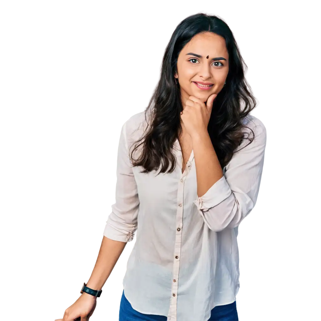 Indian-Girlfriend-Talking-on-Call-PNG-Image-Perfect-for-Social-Media-and-Digital-Projects