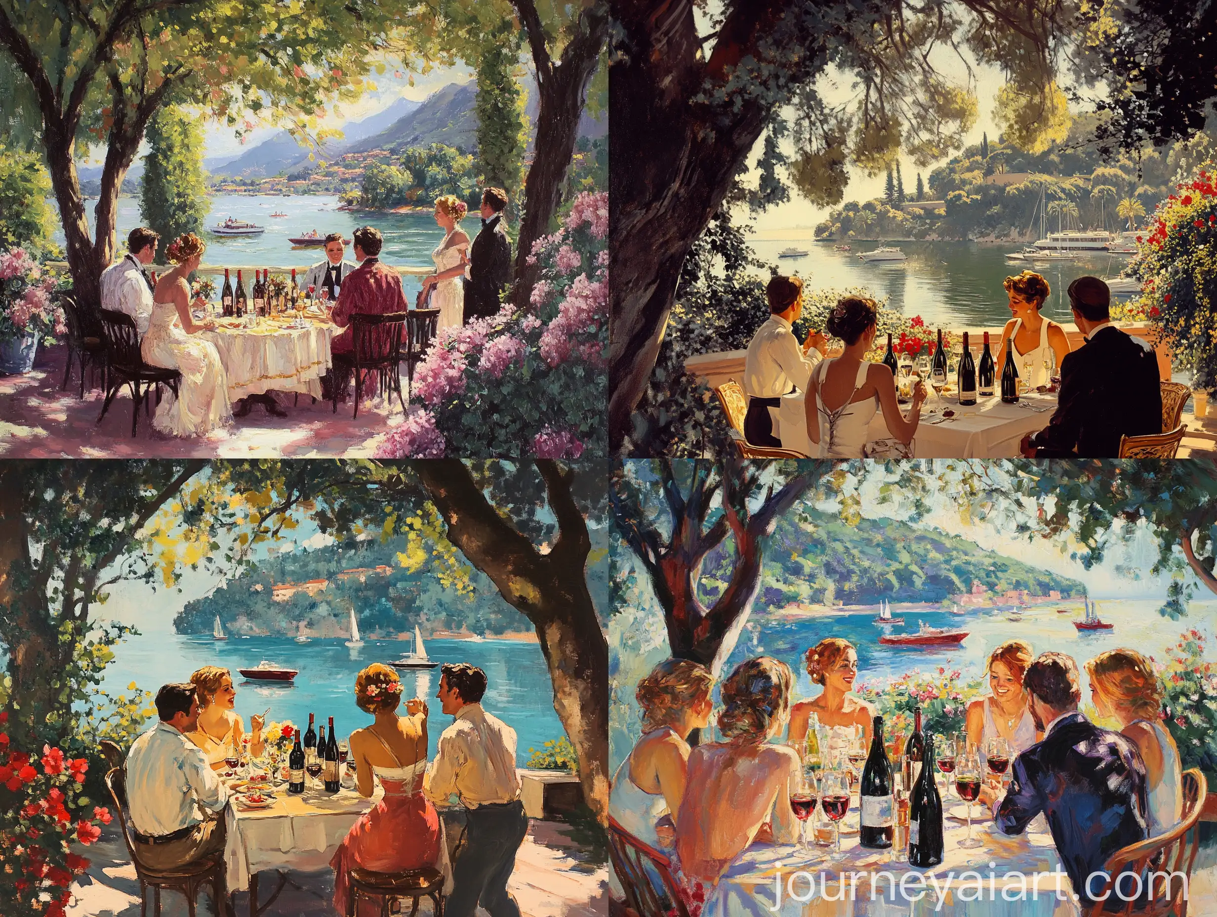 Birthday-Party-Celebration-at-Restaurant-Terrace-with-Lake-View