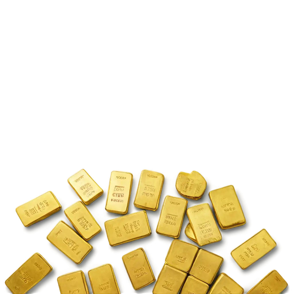 HighQuality-PNG-Image-of-Gold-Ingots-from-an-Above-View-Perspective