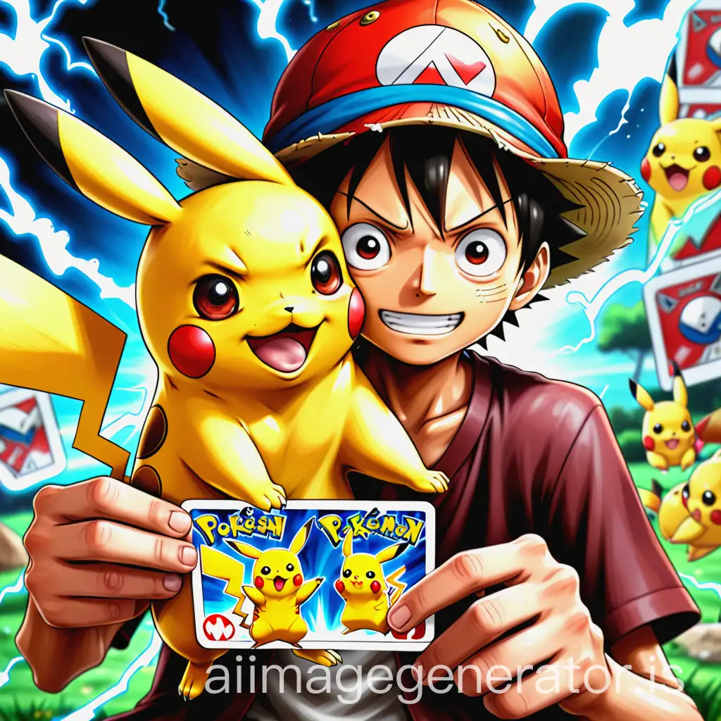 Luffy-Enjoying-a-Fun-Moment-with-Pikachu-on-Pokmon-Cards