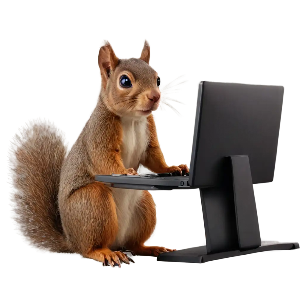 Squirrel-at-Office-Desk-PNG-Image-for-Creative-Projects