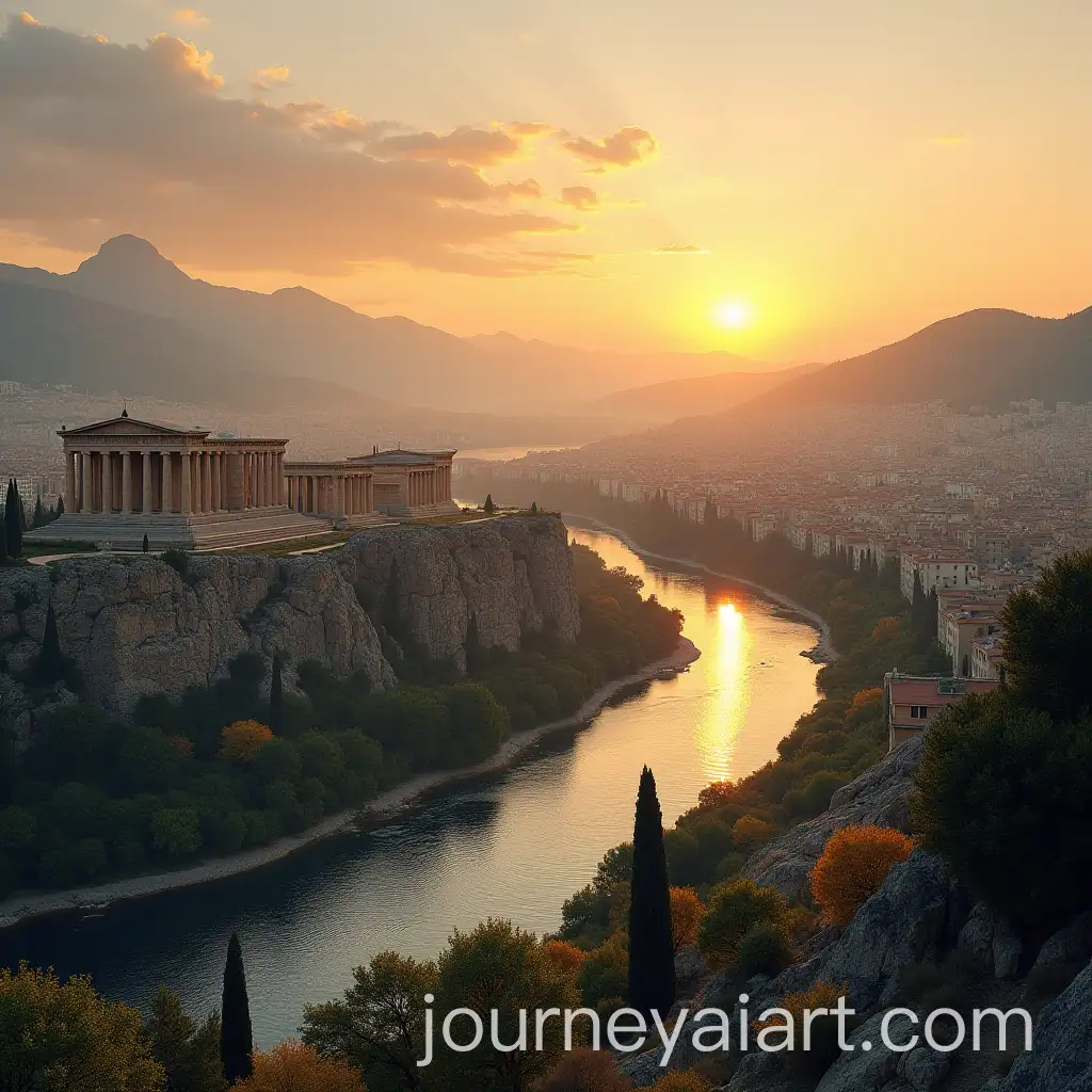 AI-Art-Prompt-ExpansionAncient-Greek-City-of-Athens-with-Zodiacs-Temples-and-Sunset-Over-River
