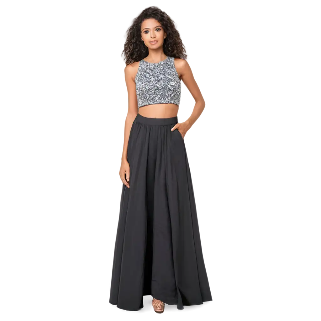 Stylish-Crop-Top-Gown-PNG-for-Fashion-and-Design-Inspiration