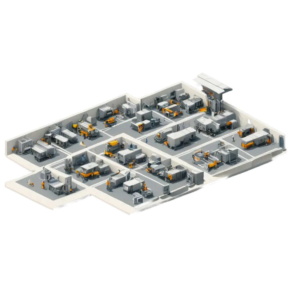 Isometric-Manufacturing-PNG-A-Clear-Perspective-on-Modern-Production-Techniques