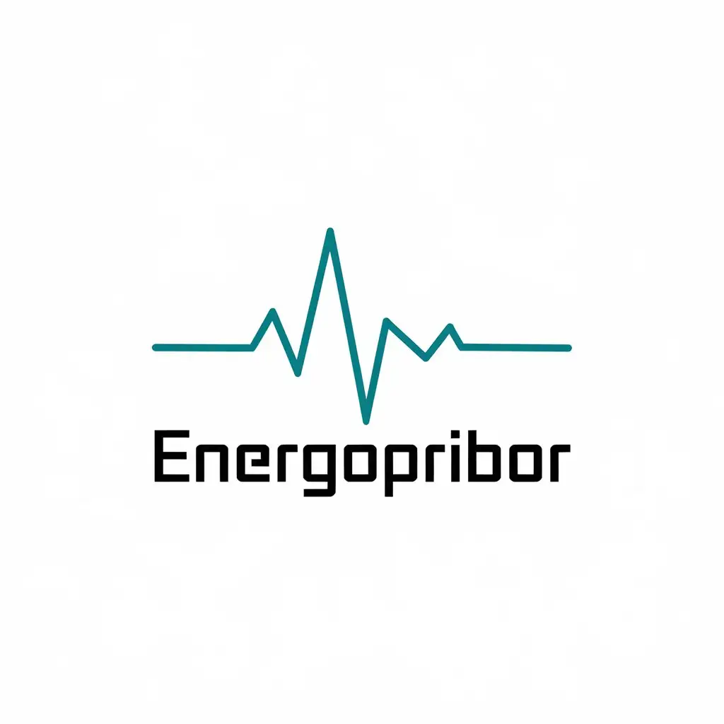 LOGO-Design-for-ENERGOPRIBOR-EKG-Symbol-in-Moderate-Tones-for-Technology-Industry