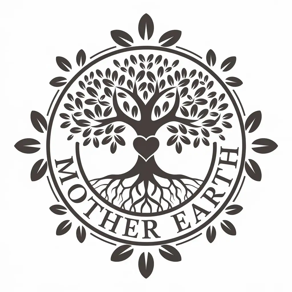 a vector logo design,with the text "Mother Earth", main symbol:Nature,Moderate,be used in Squeezed oil industry,clear background