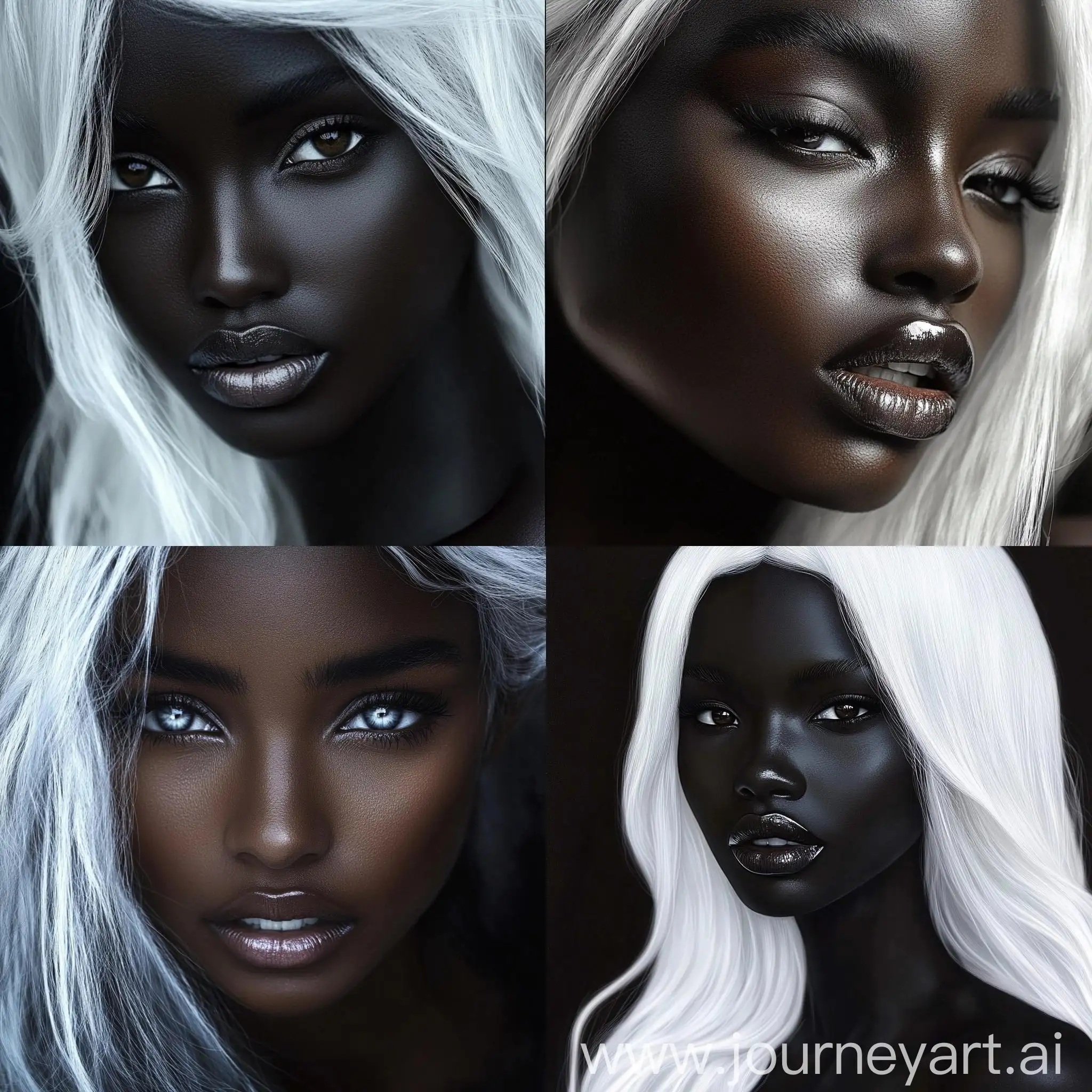 Beautiful-Woman-with-White-Hair-and-Black-Skin