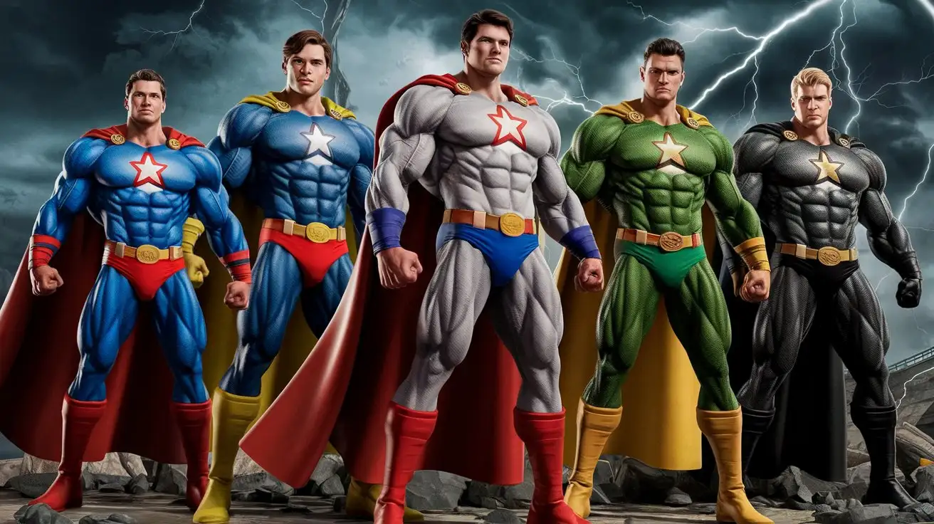 Five-Powerful-Muscled-Male-Superheroes-Ready-for-Battle