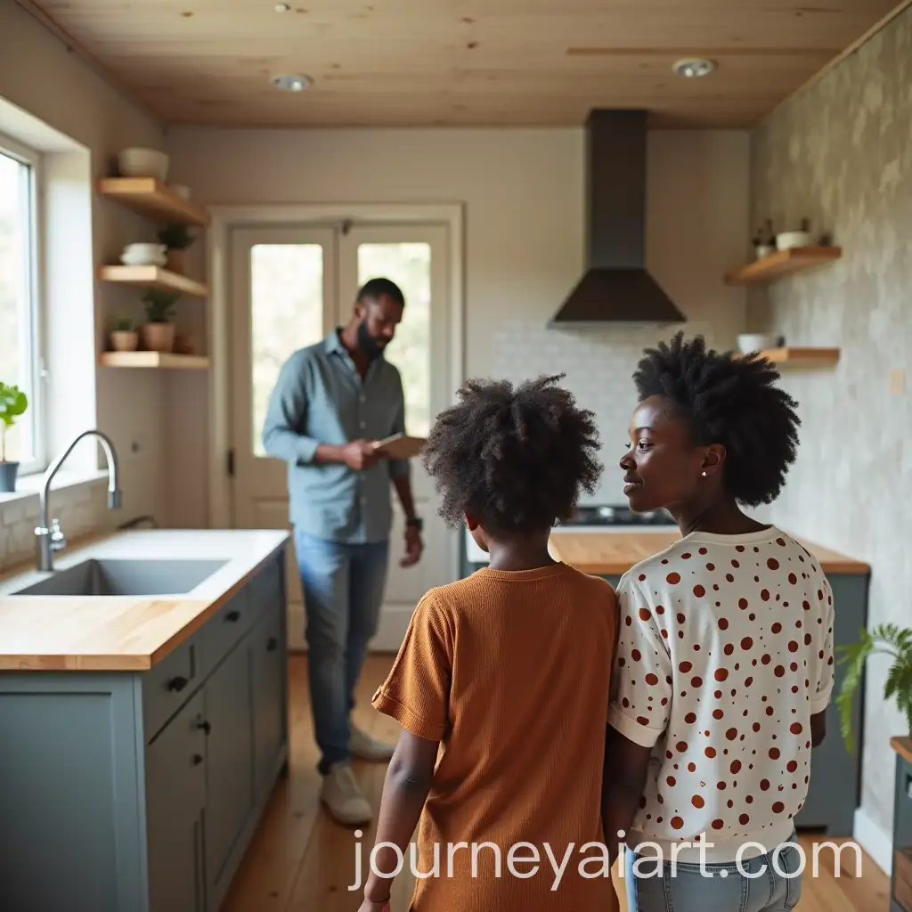 Black-Mother-and-Daughter-Observing-Kitchen-Renovation-by-Black-Architect