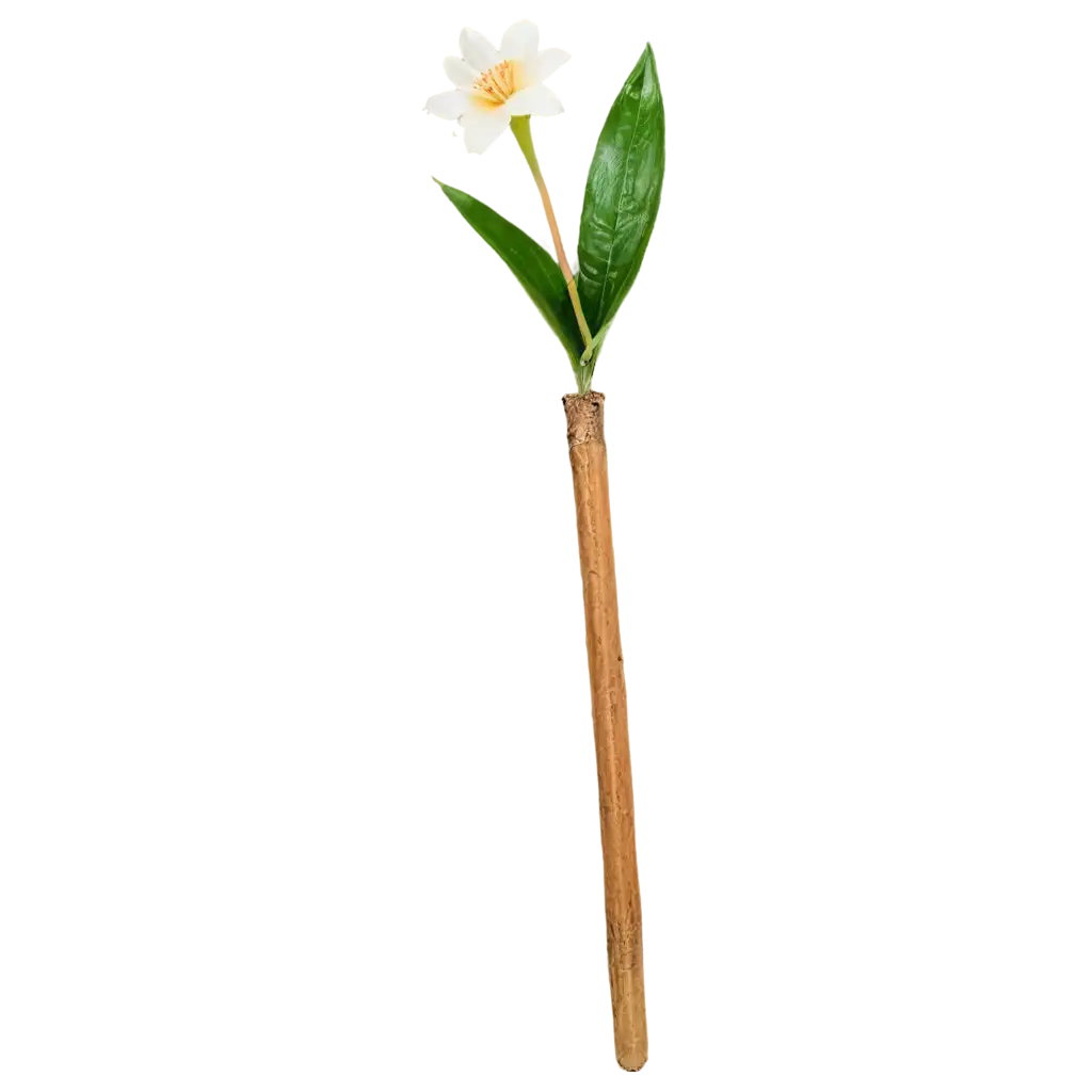 Vanilla-Stick-and-Flower-PNG-Image-HighQuality-Transparent-Design-for-Creative-Projects