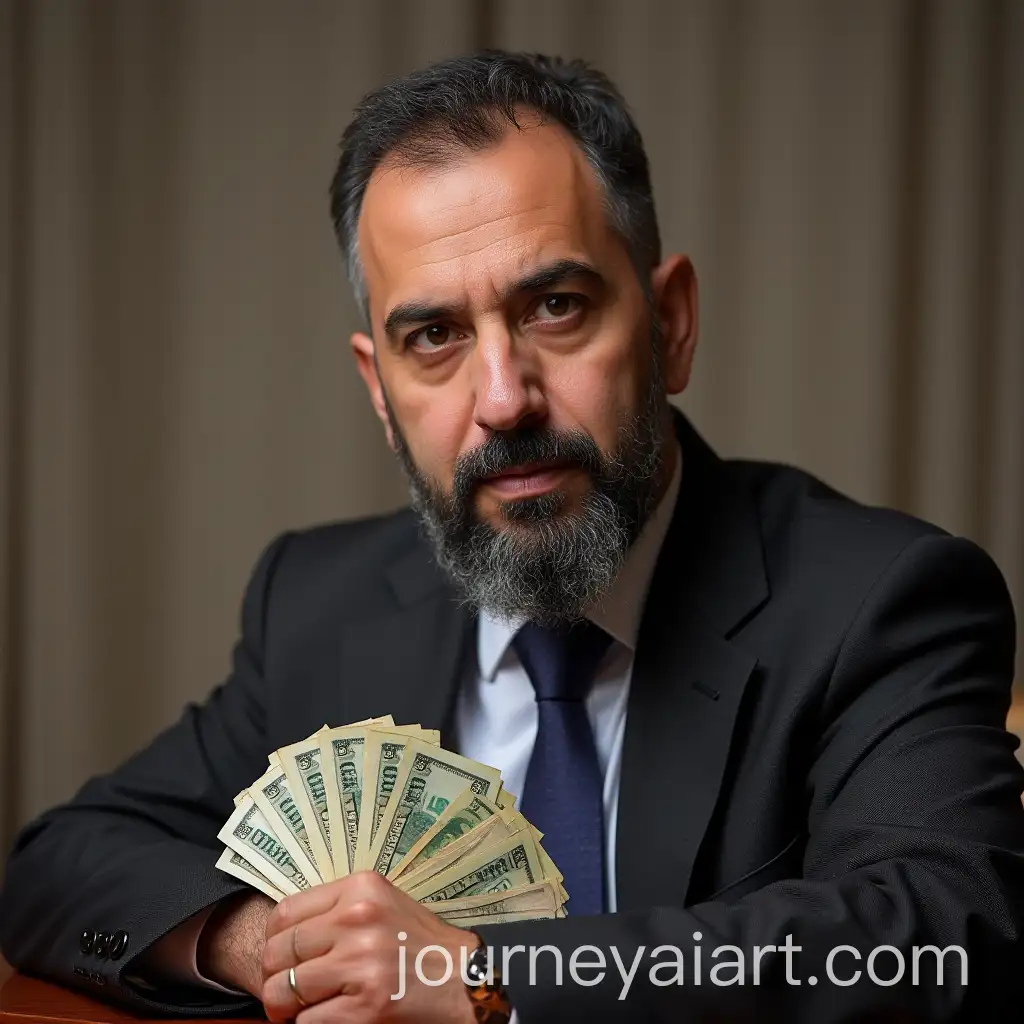 Abdelmajid-Tebboune-Concealing-Cash-Beneath-Embossed-Surface