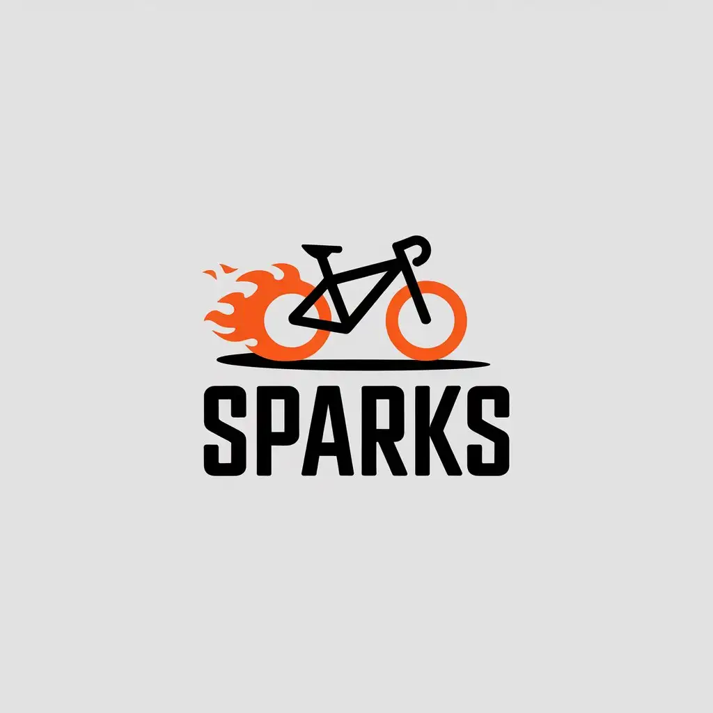 LOGO-Design-For-Sparks-Minimalistic-Bike-Race-Theme