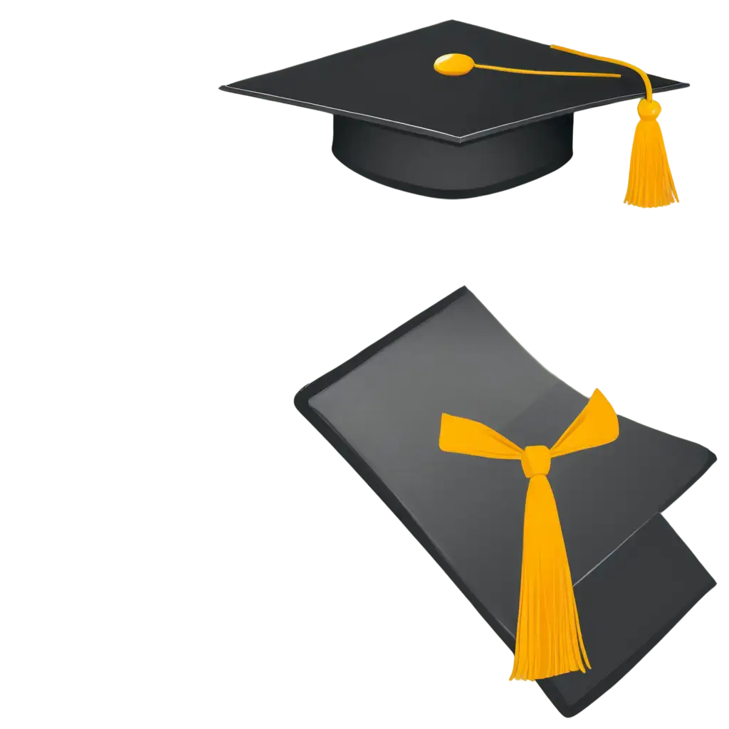 Academic-Symbol-with-Hat-and-Degree-PNG-HighQuality-Image-for-Educational-Themes