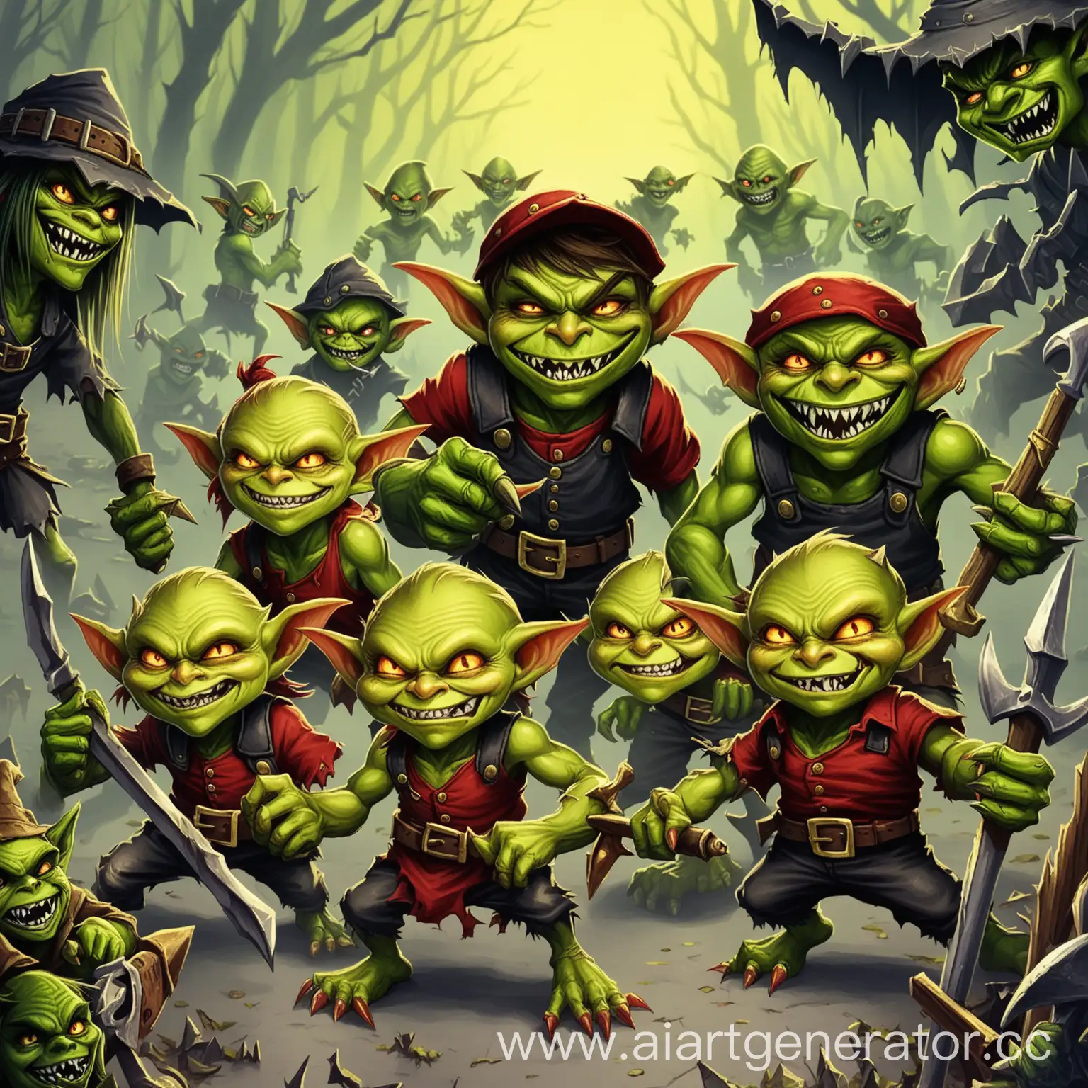 Goblins-Gang-Gathering-in-Moonlit-Forest-Clearing