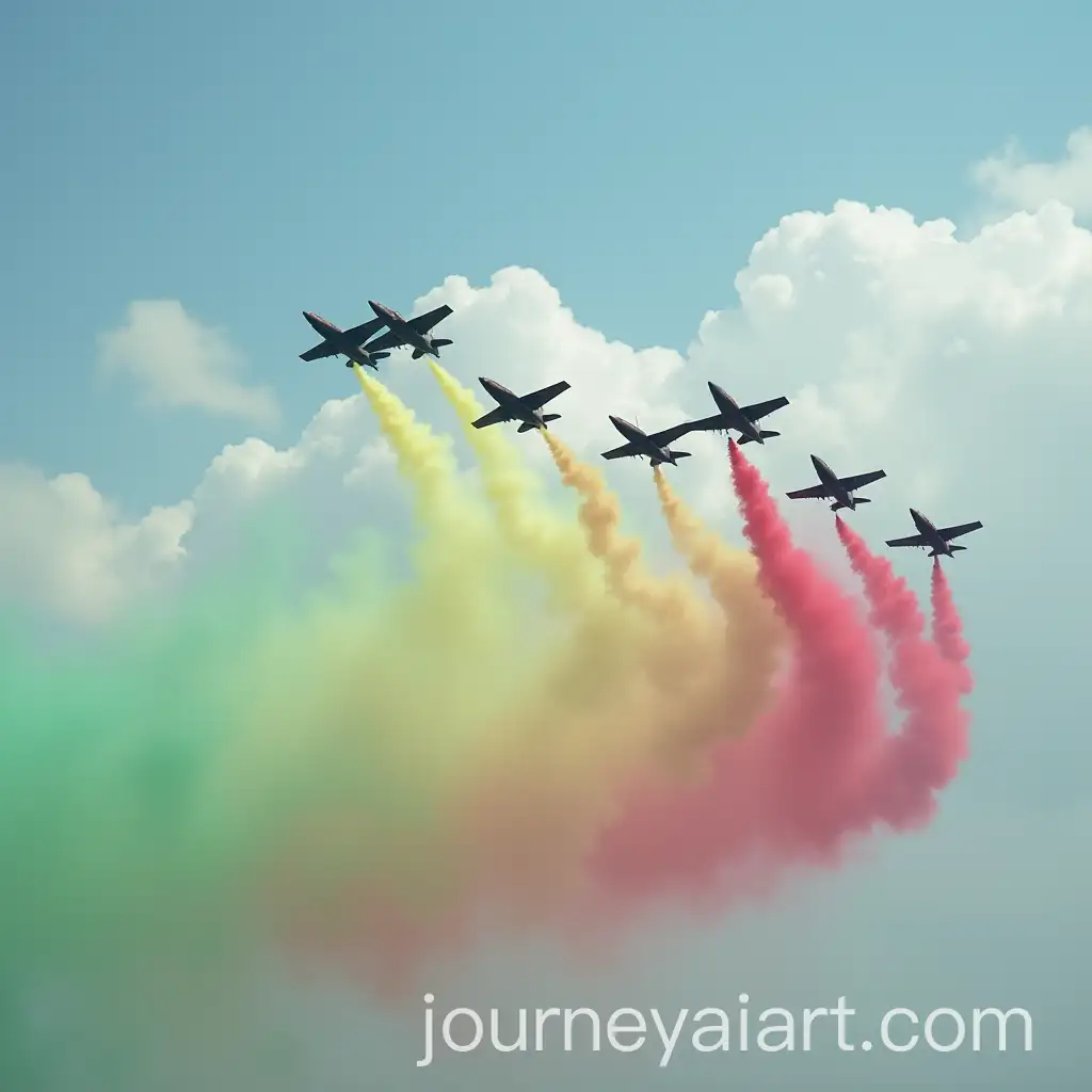 Colorful-Warplanes-Flying-in-the-Sky