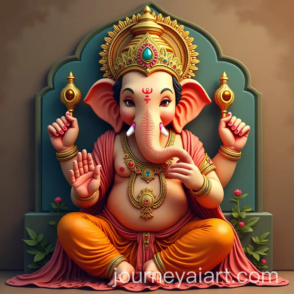 Hindu-Devotees-Praying-to-Lord-Ganesha-with-Reverence-and-Joy