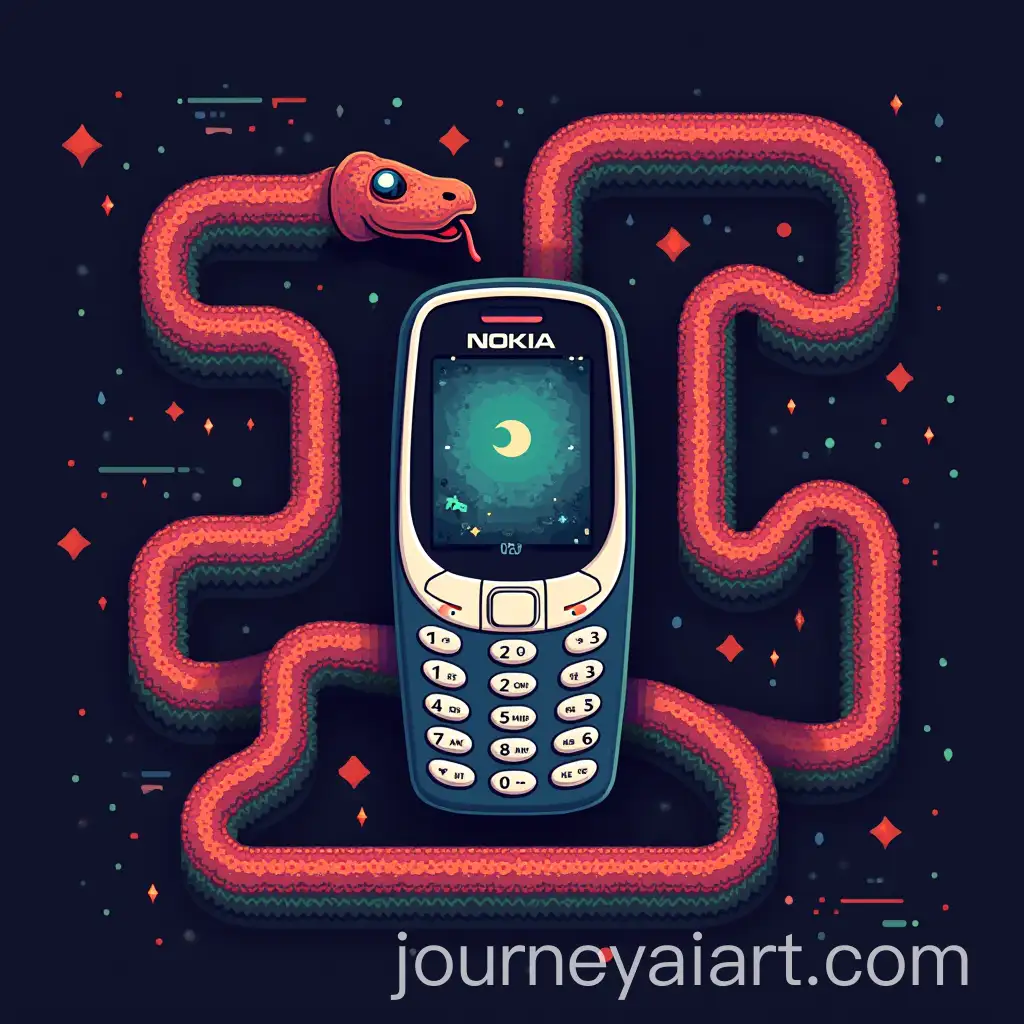 Retro-Snake-Game-in-Nokia-3310-Style