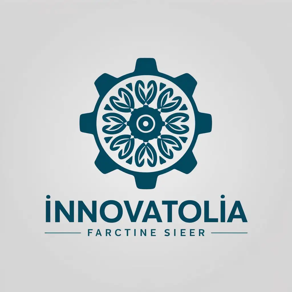 LOGO Design for Innovatolia Ethnic Anatolian Patterns and Gear Wheel Theme